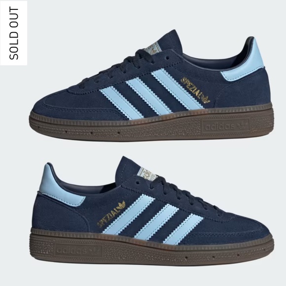Adidas Handball Spezial Shoes Collegiate Navy Clear Sky Size Youth 5.5/Women 6.5 - Picture 4 of 16